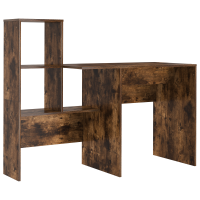 Produktbild för Skrivbord Rökt ek 131,5 x 50 x 106,5 cm Konstruerat trä