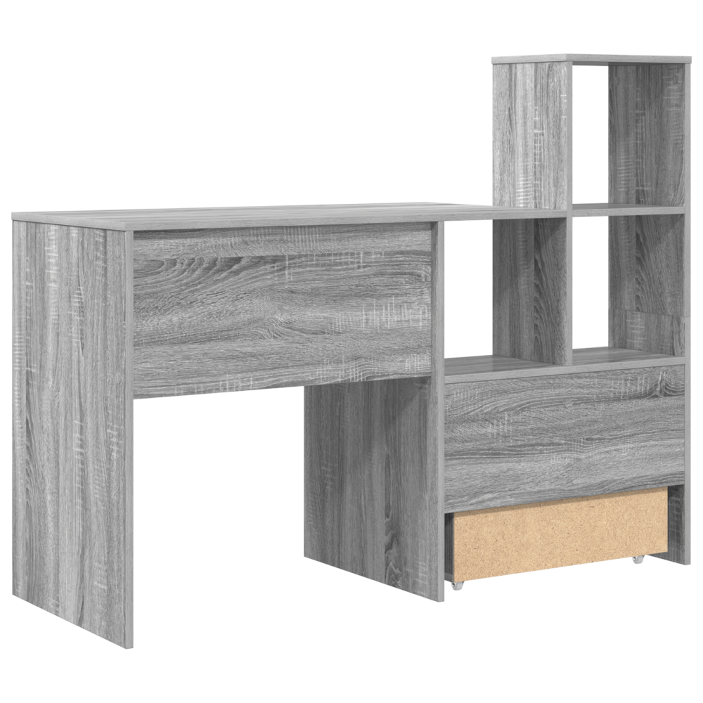 Produktbild för Skrivbord Grå Sonoma 131,5 x 50 x 106,5 cm Konstruerat trä