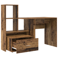 Produktbild för Skrivbord Gammalt trä 131,5 x 50 x 106,5 cm Konstruerat trä