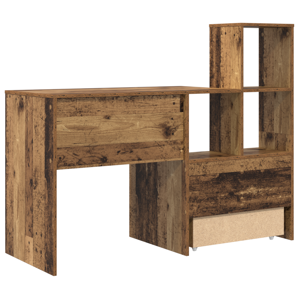Produktbild för Skrivbord Gammalt trä 131,5 x 50 x 106,5 cm Konstruerat trä