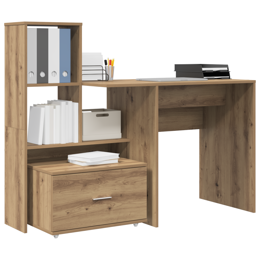 Produktbild för Skrivbord Artisan Ek 131,5 x 50 x 106,5 cm Konstruerat trä