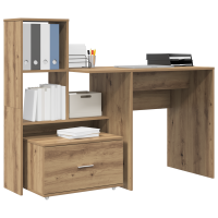 Produktbild för Skrivbord Artisan Ek 131,5 x 50 x 106,5 cm Konstruerat trä
