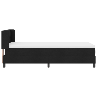 Produktbild för Bäddfjäder med huvudgavel Svart 200 x 80 cm tyg