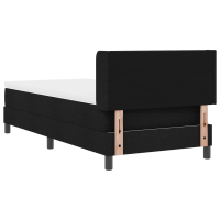 Produktbild för Bäddfjäder med huvudgavel Svart 200 x 80 cm tyg