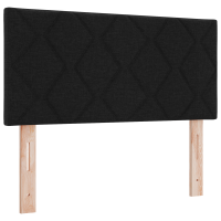 Produktbild för Bäddfjäder med huvudgavel Svart 200 x 80 cm tyg