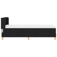 Produktbild för Bäddfjäder med huvudgavel Svart 200 x 80 cm tyg