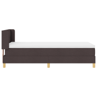 Produktbild för Bäddfjäder med huvudgavel Mörkbrun 190 x 90 cm tyg