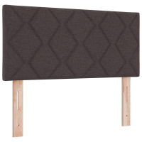 Produktbild för Bäddfjäder med huvudgavel Mörkbrun 200 x 90 cm tyg