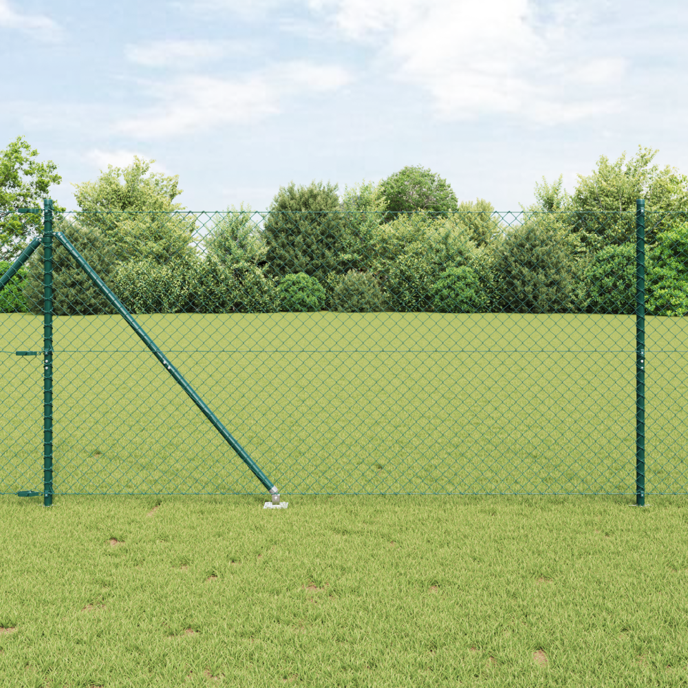 Produktbild för Utomhus kedjesträngsza med piggar 10 x 1,2 m PVC-belagda stål