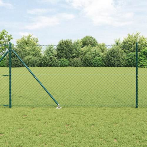 vidaXL Utomhus kedjesträngsza med piggar 10 x 1,2 m PVC-belagda stål