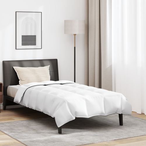 vidaXL Vinter Täcke med kudde 2 pcs Vit Dunfjäder