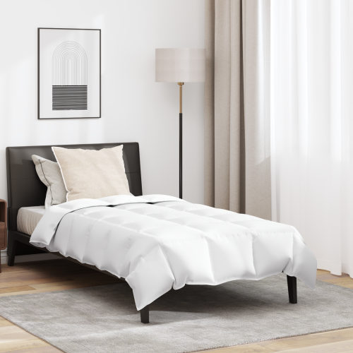 vidaXL Vinter Täcke med kudde 2 pcs Vit Dunfjäder