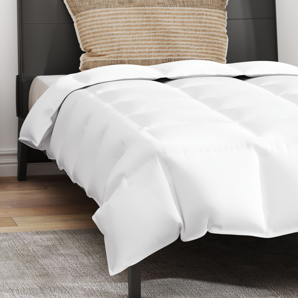 Produktbild för Sommar Duvet med kudde 2 pcs Vit Dunfjäder