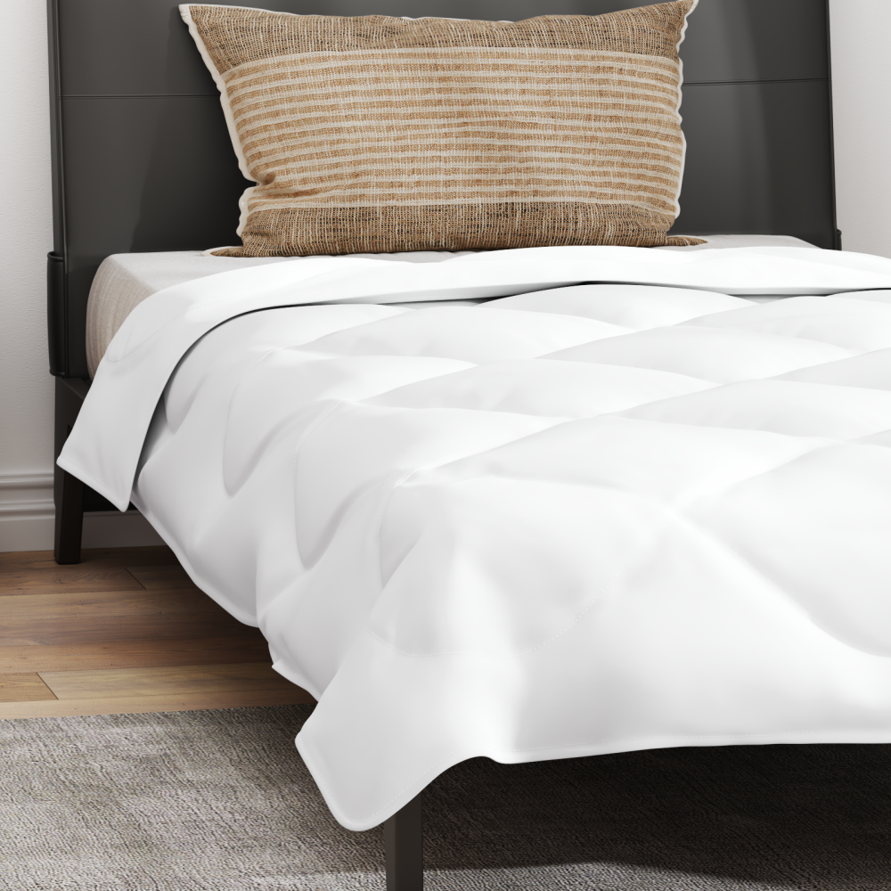 Produktbild för Sommar Duvet med kudde 2 pcs Vit Mikrofiber
