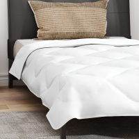 Produktbild för Sommar Duvet med kudde 2 pcs Vit Mikrofiber