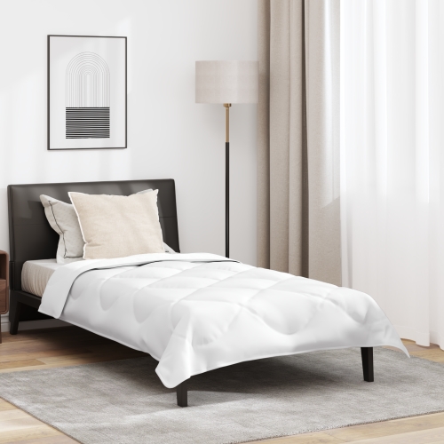 vidaXL Året runt duvet med kudde 2 pcs Vit Mikrofiber