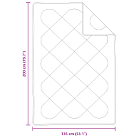 Produktbild för Året runt duvet med kudde 2 pcs Vit Mikrofiber