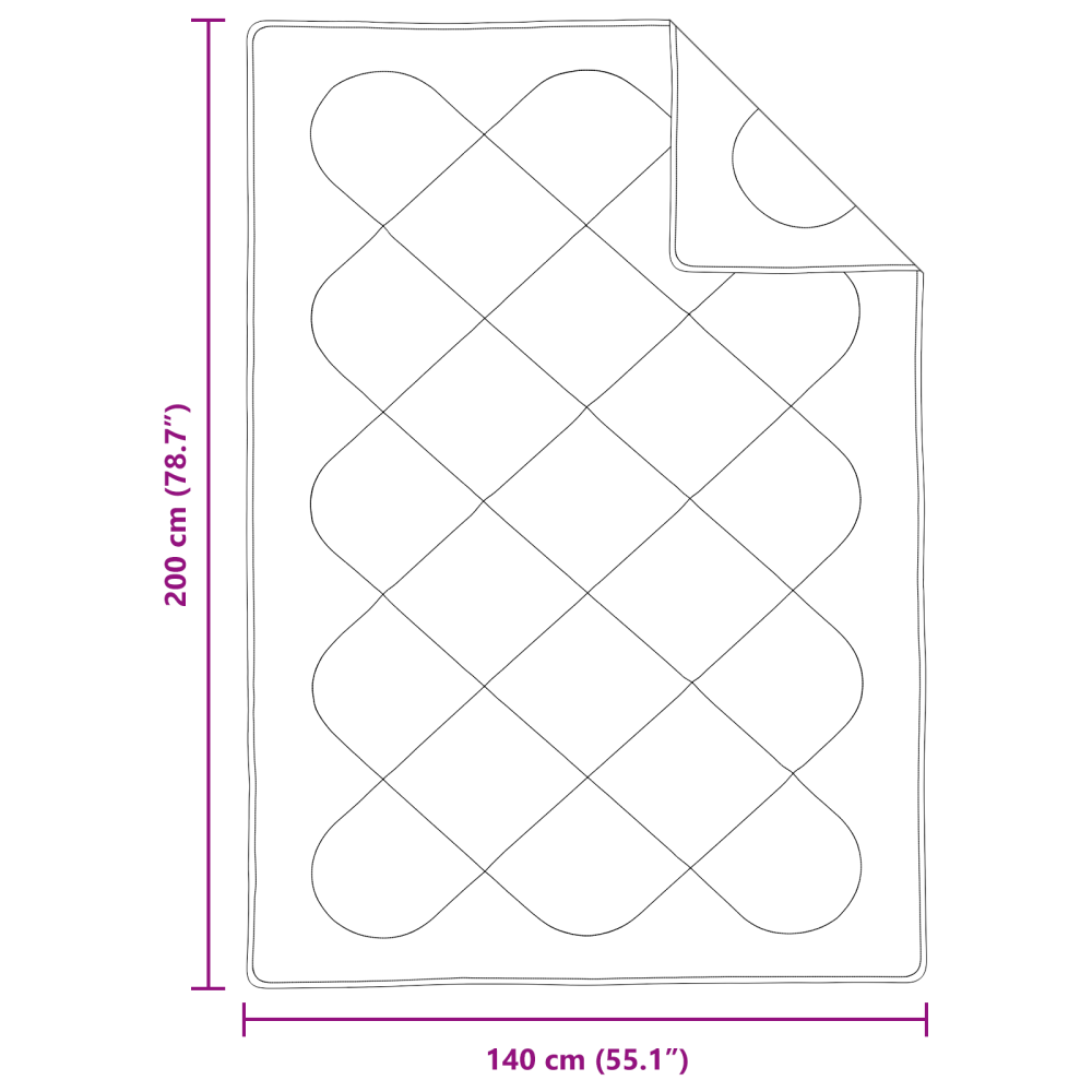 Produktbild för Året runt duvet med kudde 2 pcs Vit Mikrofiber