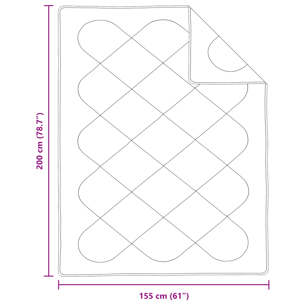 Produktbild för Året runt duvet med kudde 2 pcs Vit Mikrofiber