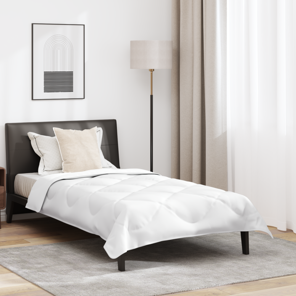 Produktbild för Året runt duvet med kudde 2 pcs Vit Mikrofiber