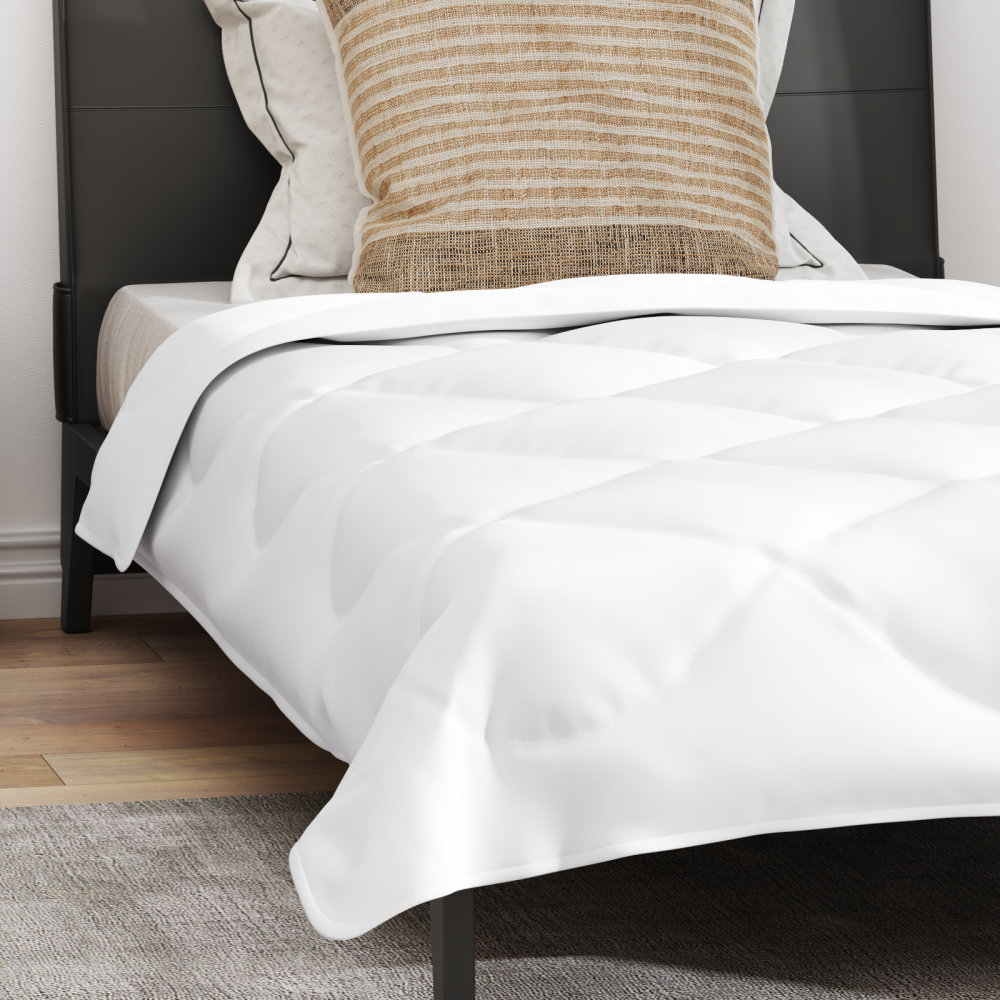Produktbild för Året runt duvet med kudde 2 pcs Vit Mikrofiber