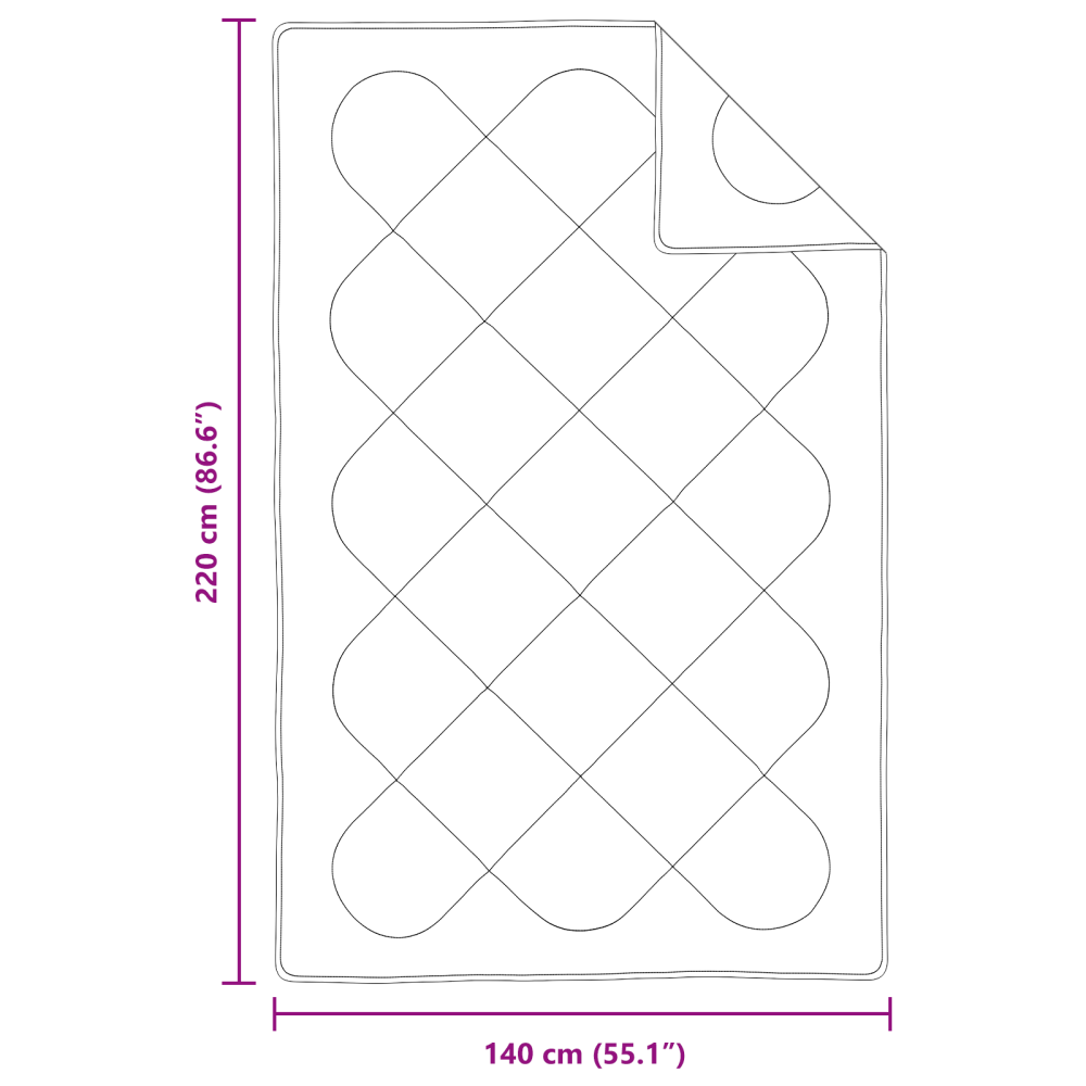 Produktbild för Året runt duvet med kudde 2 pcs Vit Mikrofiber