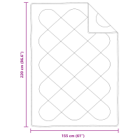 Produktbild för Året runt duvet med kudde 2 pcs Vit Mikrofiber