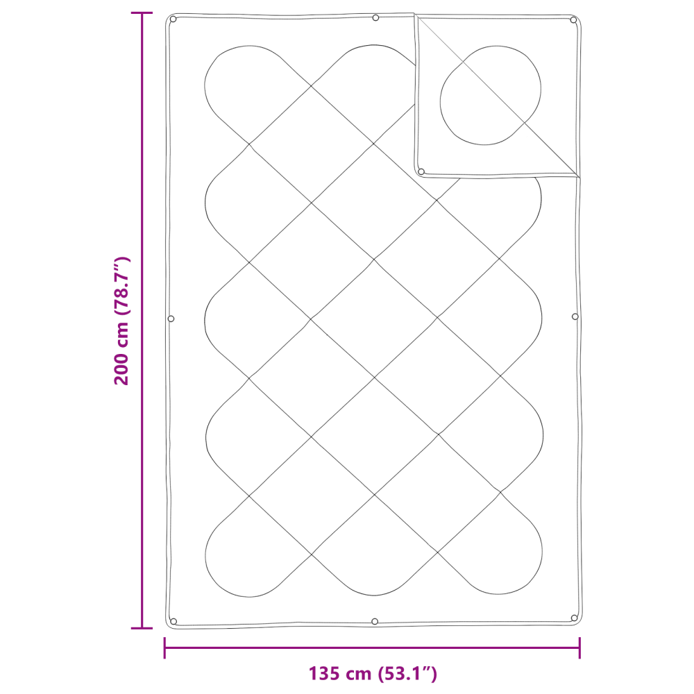 Produktbild för Täckeset med kudde 2 pcs Vit Mikrofiber