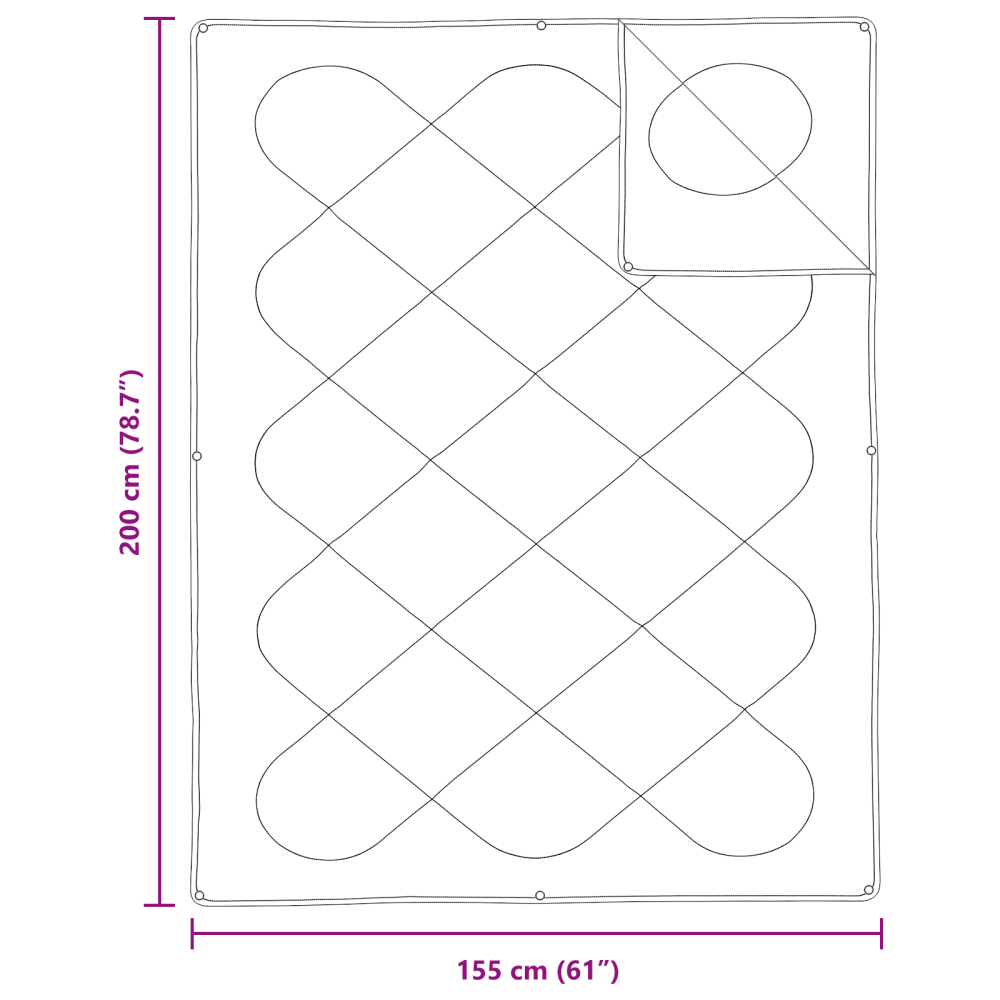 Produktbild för Täckeset med kudde 2 pcs Vit Mikrofiber
