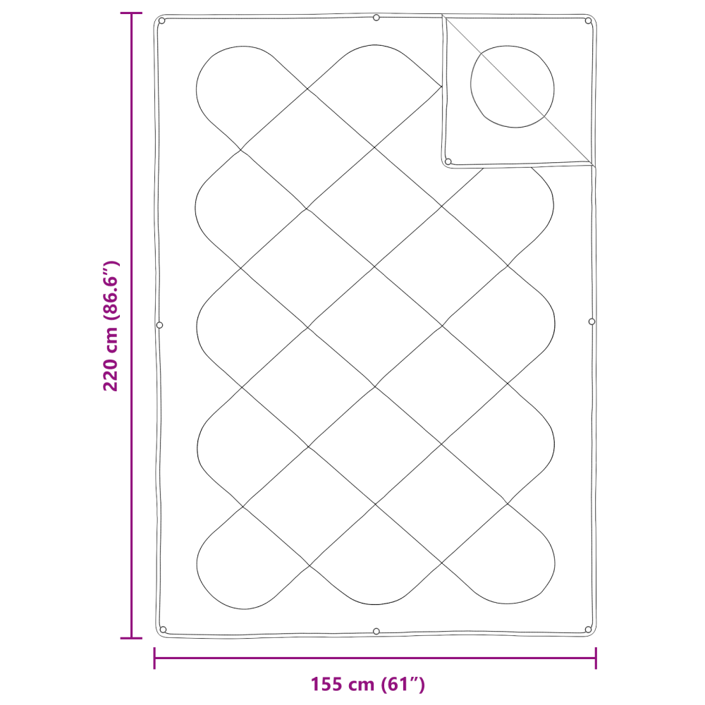 Produktbild för Täckeset med kudde 2 pcs Vit Mikrofiber
