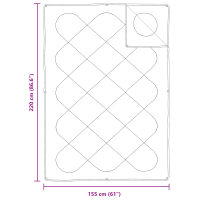 Produktbild för Täckeset med kudde 2 pcs Vit Mikrofiber