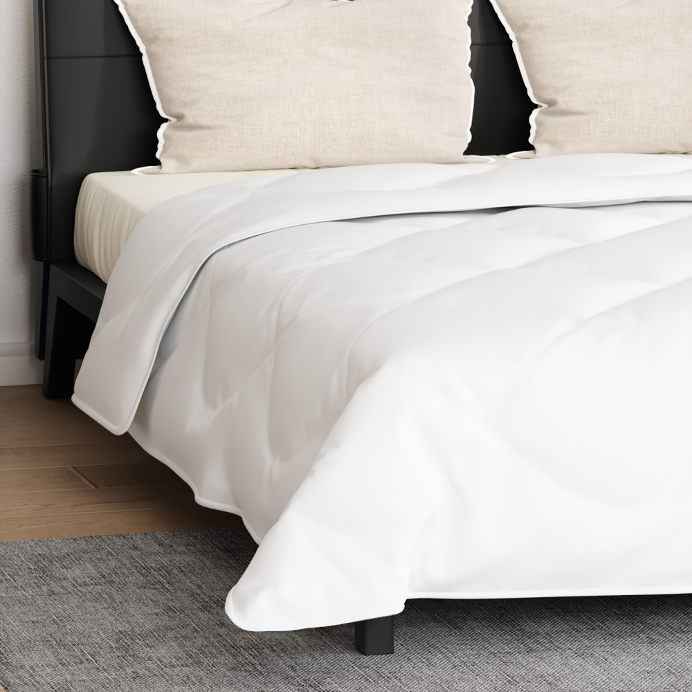 Produktbild för All-säsong Duvet med kudde 3 pcs Vit Mikrofiber
