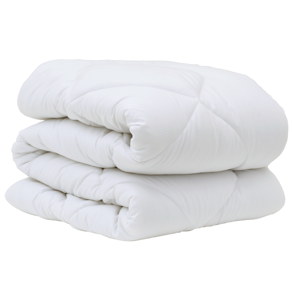 Produktbild för Duntäcke med Kuddar 3 pcs Vit Mikrofiber och Dunfjäder