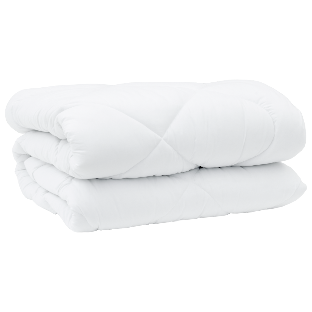 Produktbild för Duntäcke med Kuddar 3 pcs Vit Mikrofiber och Dunfjäder