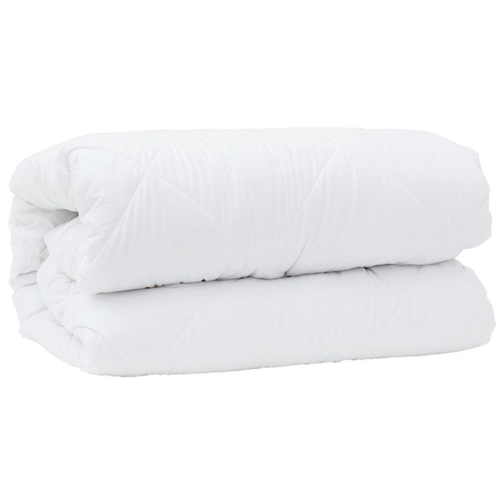 Produktbild för Duntäcke med kudde 3 pcs Vit Mikrofiber