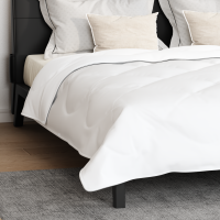 Produktbild för Duntäcke med kudde 3 pcs Vit Mikrofiber