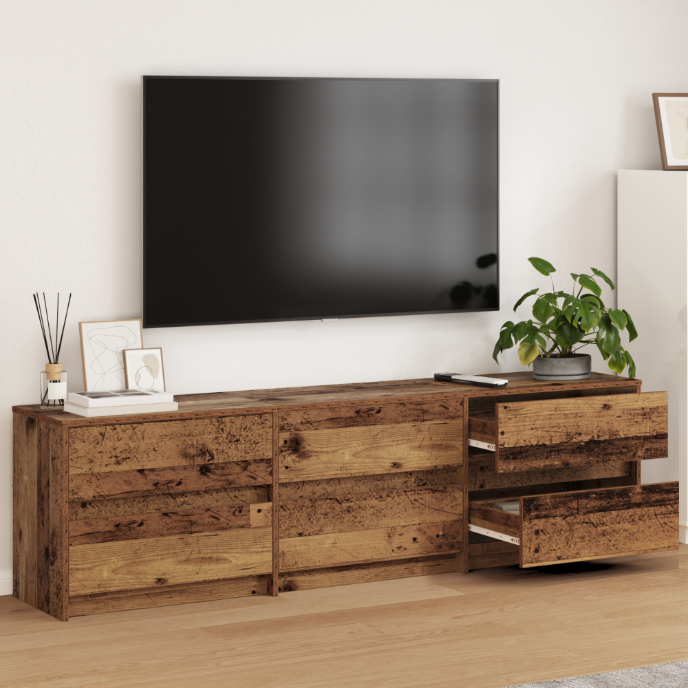 Produktbild för TV Enheter 180 x 34 x 50 cm Gammalt trä Konstruerat trä