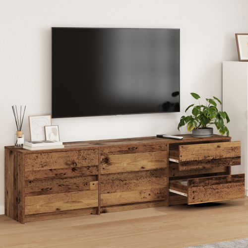 vidaXL TV Enheter 180 x 34 x 50 cm Gammalt trä Konstruerat trä