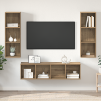 Produktbild för TV-bänkset 3 pcs Artisan Ek Konstruerat trä
