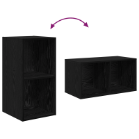 Produktbild för TV-bänkset Svart Ek 37 x 37 x 107 cm Konstruerat trä
