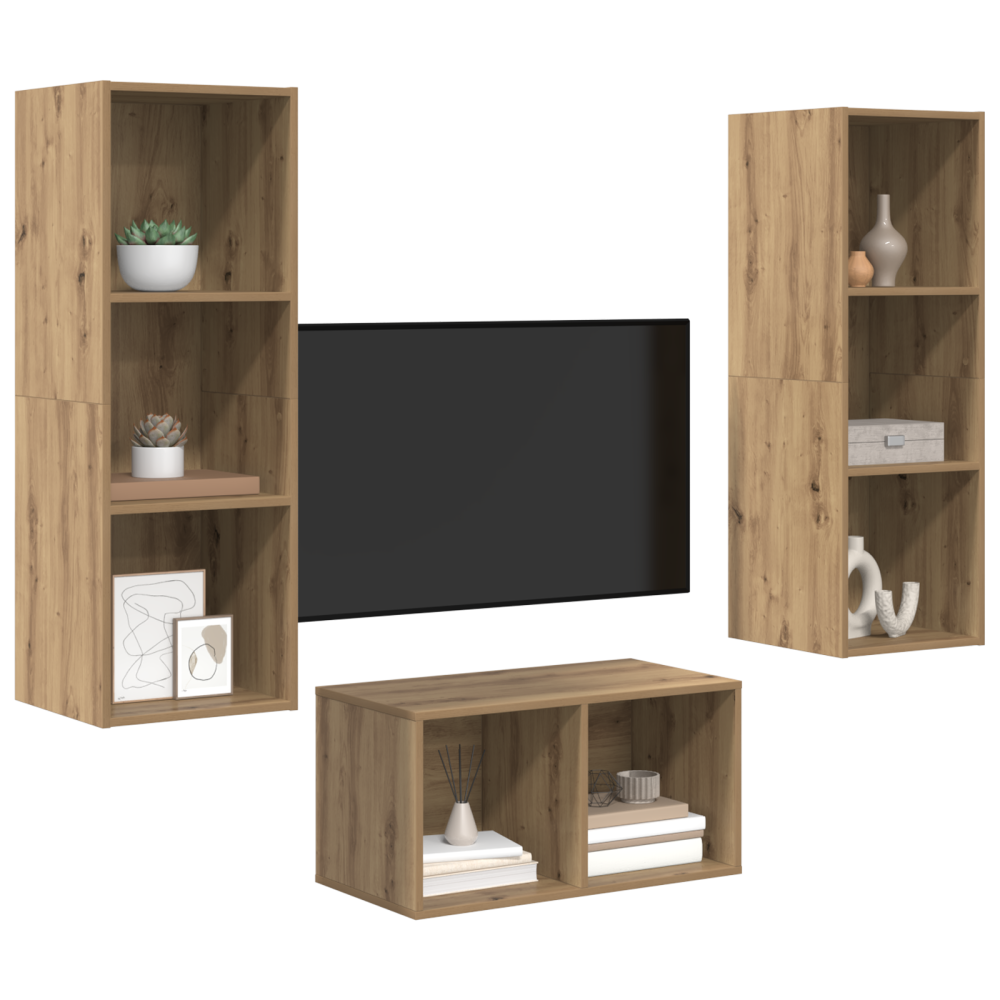 Produktbild för TV-bänkset Artisan Ek 37 x 37 x 107 cm Konstruerat trä