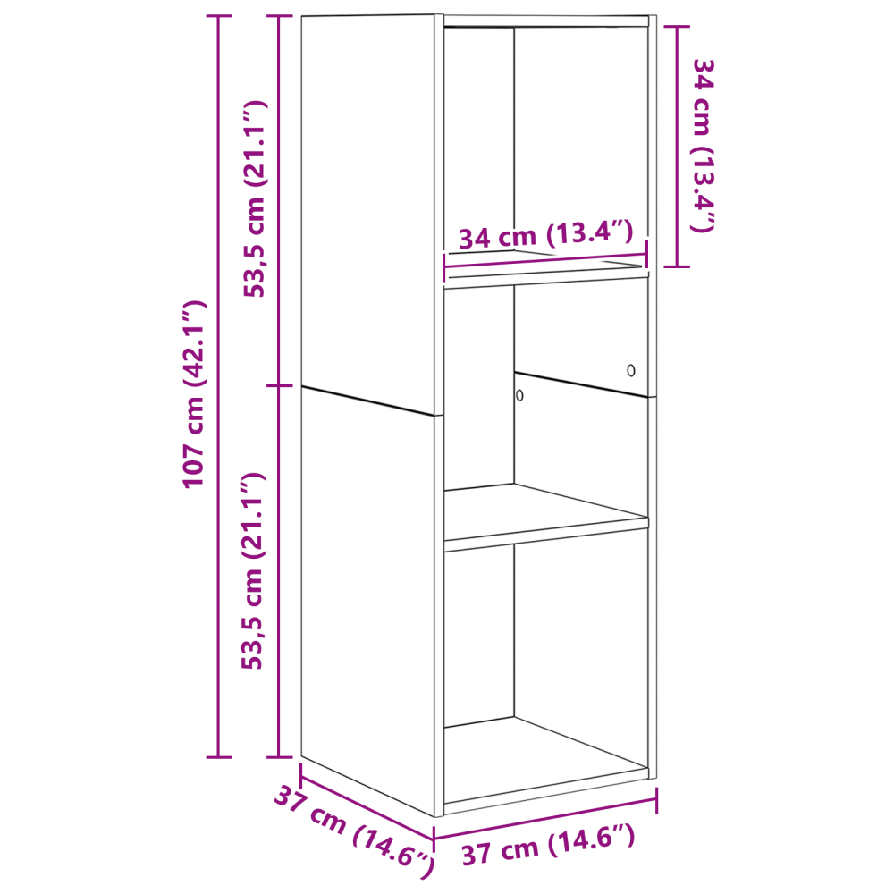 Produktbild för TV-bänkset Artisan Ek 37 x 37 x 107 cm Konstruerat trä