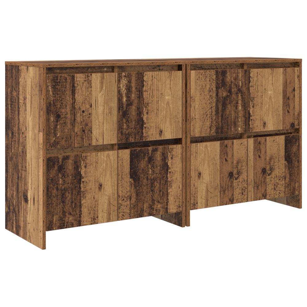 Produktbild för Skåp 2 pcs Gammalt trä 70 x 41 x 75 cm Konstruerat trä