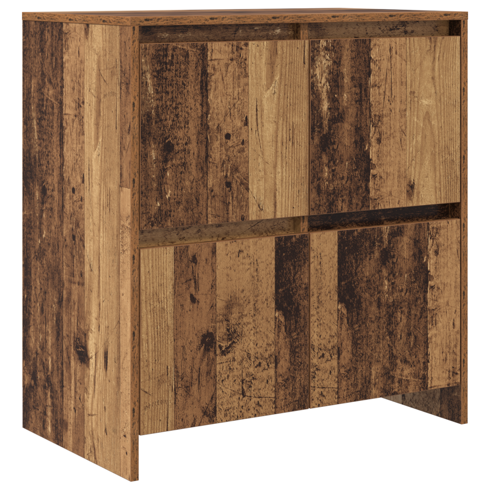 Produktbild för Skåp 2 pcs Gammalt trä 70 x 41 x 75 cm Konstruerat trä