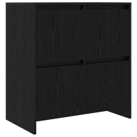Produktbild för Skåp 2 pcs Svart ek 70 x 41 x 75 cm Konstruerat trä