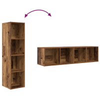 Produktbild för TV-bänkset 2 pcs Brun 37 x 37 x 142,5 cm Konstruerat trä