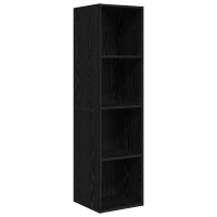 Produktbild för TV-bänkset 2 pcs Svart 37 x 37 x 142,5 cm Konstruerat trä