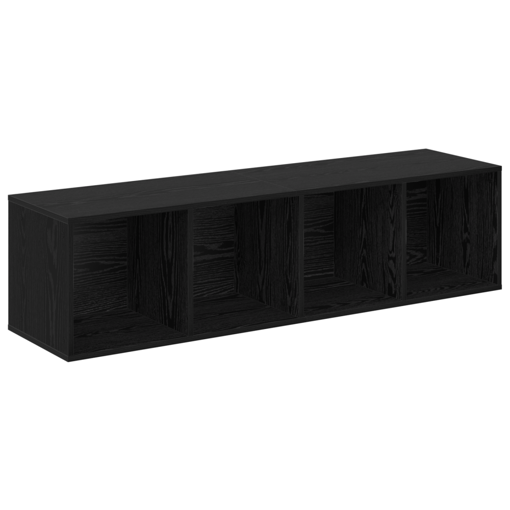 Produktbild för TV-bänkset 4 pcs Svart 37 x 37 x 142,5 cm Konstruerat trä