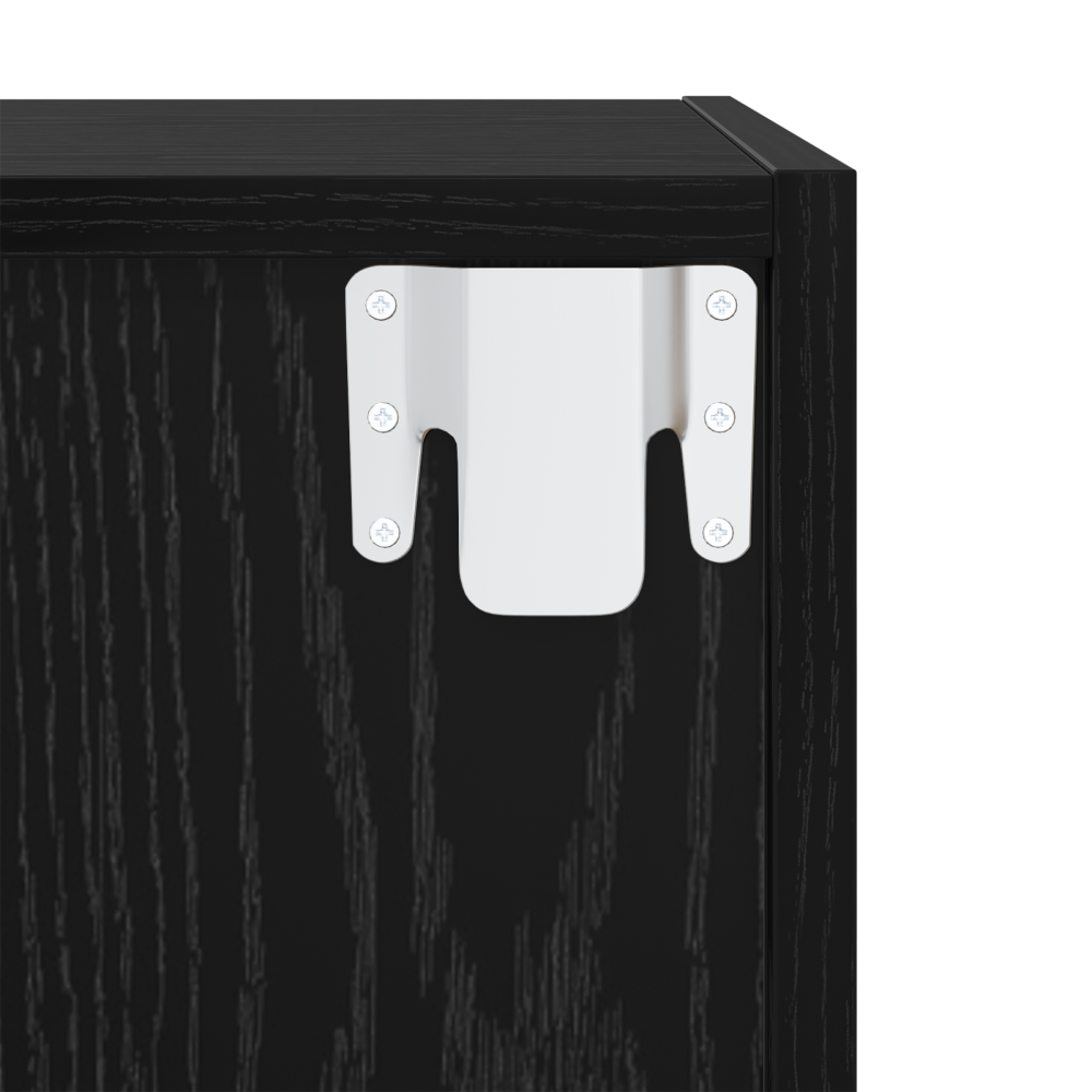 Produktbild för TV-bänkset 4 pcs Svart 37 x 37 x 142,5 cm Konstruerat trä