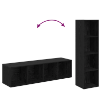 Produktbild för TV-bänkset 4 pcs Svart 37 x 37 x 142,5 cm Konstruerat trä